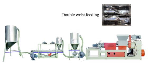 Single Screw Industrial Extrusion Granulator 250-400Kg/H Plastic Granulation Unit