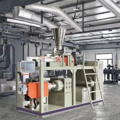 Twin Rotor Continuous Rubber Farrel Mixer High Precision 50mm Pipe Diameter
