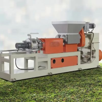 One Screw Double Cone Extrusion Granulator 150-200kg/H Capacity 100mm Screw